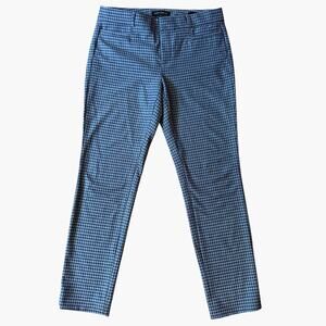 Banana Republic Blue Houndstooth Sloan Dress Pant Women's Sz 4